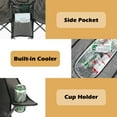 thumbnail image 3 of LAZZO Outdoor Double Camping Chair with Umbrella, Portable Folding Beach Chair with Cup Holder, Built-in Cooler and Carry Bag, Gray, 3 of 7