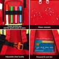 thumbnail image 5 of Gatycallaty First Aid Backpack Medical Emt First Responder Bag Empty  Emergency Home Health Hiking Trauma Travel Camping (Red, Large - pack of 2), 5 of 6