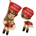thumbnail image 3 of Bewildely 6 uds calcetines de Navidad de arpillera grandes calcetines de Navidad de yute bolsa de regalo de vacaciones adornos hogar chimenea decoración Kits de decoración para fiestas No.03 Bewildely HA000916-03B, 3 of 6