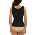thumbnail image 3 of Women's Wide Strap Camisoles with Built-In Padded Bras Casual Tank Tops S Black, 3 of 5