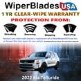 thumbnail image 2 of 2022 Kia Telluride Beam Wiper Blades Wipers w/1yr Warranty (Set of 3) w/Rear Wiper (WiperBladesUSA), 2 of 5