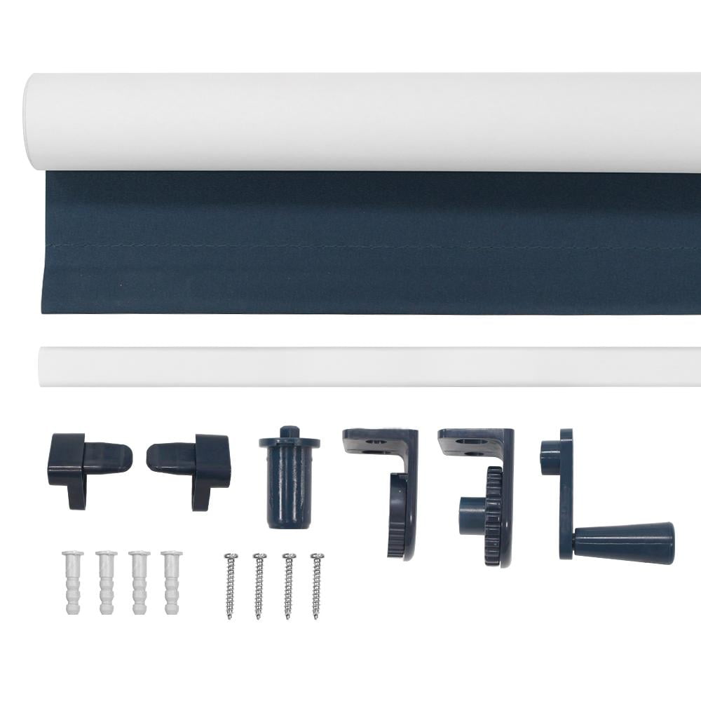 Lumi Blackout Cordless Slow Release Fabric Roller Shade 60" x72", Blue