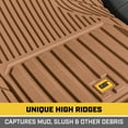 thumbnail image 6 of Cat® ToughLiner™ Rubber Car Floor Mats for Auto Truck SUV & Van, Full Custom Trim to Fit Liners, Advanced Performance Heavy Duty Odorless Car Mats, All Weather Protection, Beige, 6 of 9