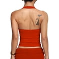 thumbnail image 3 of TKITK Women's and Women’s Plus Medium Support Round Neck Halter Sports Bra, Sizes XS-L, 3 of 8