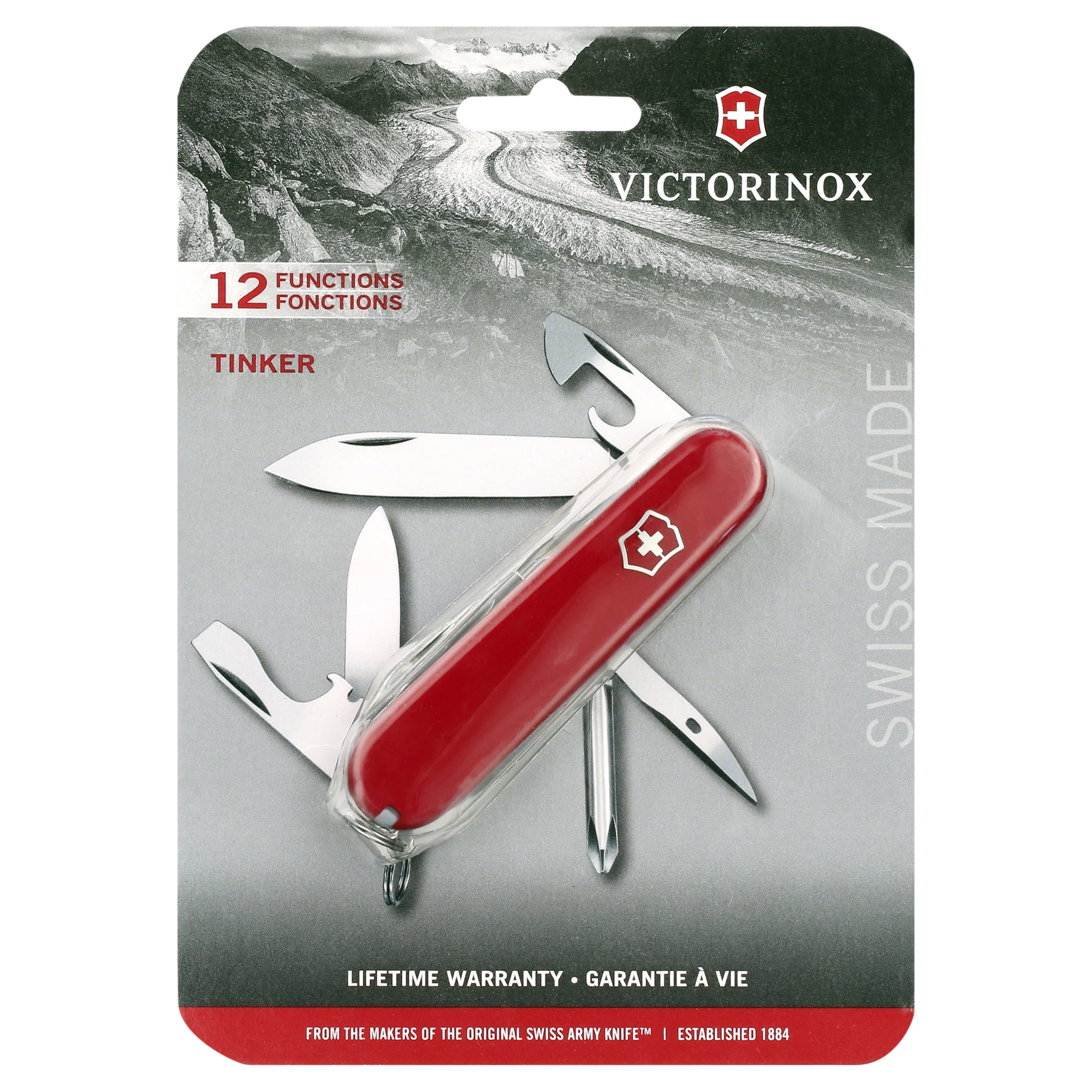 Victorinox Tinker Swiss Army Knife, 12 Functions, Red