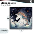 thumbnail image 4 of Stupell Industries Eclectic Sleepy Unicorn in Starlit Clouds Black Framed Giclee Art, 24 x 24, by Creative Studio, 4 of 8