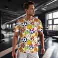 thumbnail image 3 of Wukai Balls Print Men's Short-Sleeved Mesh T-Shirt,Quick-Dry Short Sleeve Workout T-Shirt-6X-Large, 3 of 8