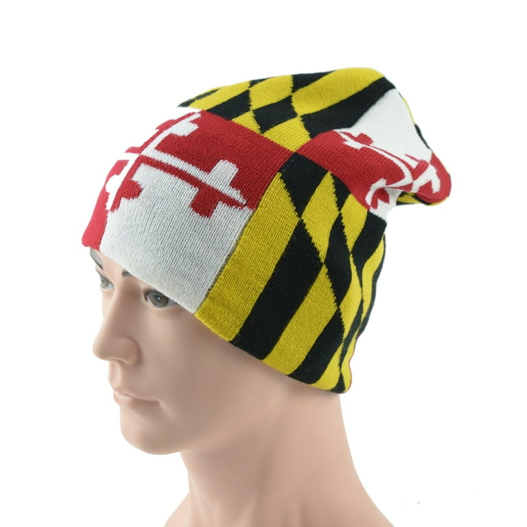 Maryland Flag Unisex Winter Beanie Warm Knit Hat Skull Cap Cold Weather Headwear Maryland Flag Unisex Winter Beanie Warm Knit Hat Skull Cap Cold Weather Headwear