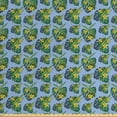 thumbnail image 1 of Tropical Fabric by the Yard Upholstery, Hibiscus Flowers Monstera and Palm Banana Leaf Botanical, Decorative Fabric for DIY and Home Accents, 1 Yard, Azure Blue Olive Green by Ambesonne, 1 of 2