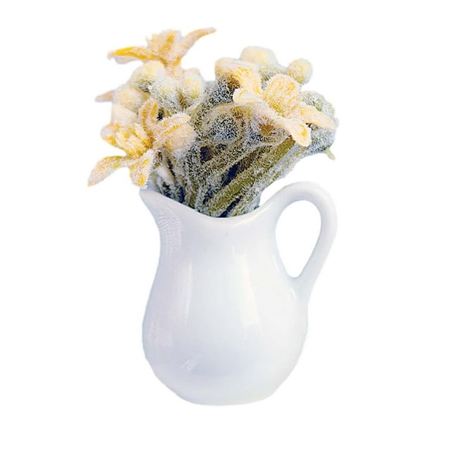 Planta en Maceta en Miniatura Hugo 1:8 1/6 Adorno de Bonsái Flores Amarillo