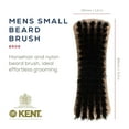 thumbnail image 2 of Kent BRD6 Small Travel Men's Beard and Mustache Brush, Natural Boar Bristle for Flawless Shaping and Grooming. Ergonomic Wood Handle. Dry or Wet Beard, Distributes Oils and Balms. Made in England, 2 of 6