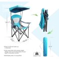 thumbnail image 3 of ChicCrest Heavy Duty Canopy Lounge Chair Sunshade Hiking Travel Chair with Cup Holder Enamel Blue, 3 of 8