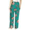 thumbnail image 3 of Balery Starfish and Shell print Women's Pajama Pants,Ultra Lightweight Pjs,Lounge Pant-, 3 of 9