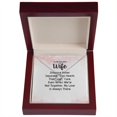thumbnail image 1 of To My Wife Distance Never Separates Two Hearts Delicate Heart Necklace, 1 of 7