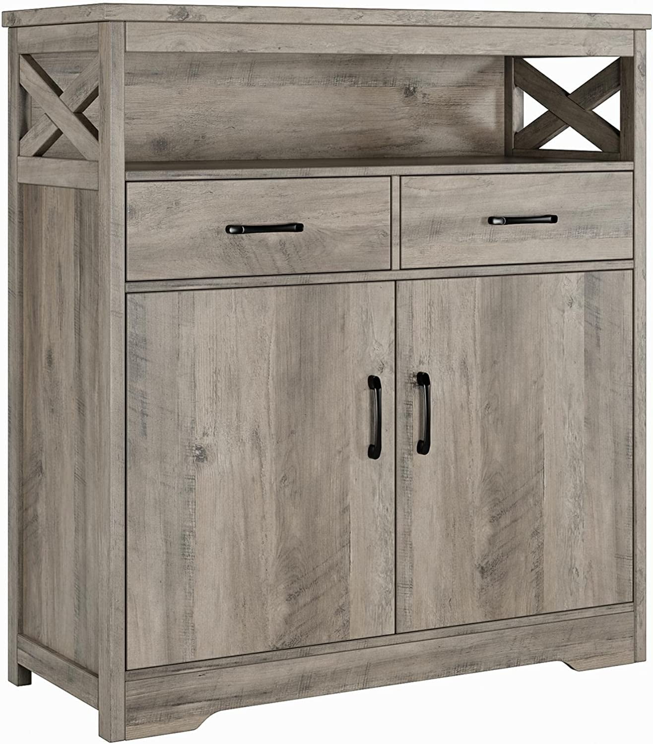 HOSTACK Modern Farmhouse Buffet Sideboard Kitchen Storage with