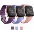 thumbnail image 1 of 3-Pack Soft Silicone Bands for Fitness Trackers, Adjustable Sport Straps for Men and Women, Small Size, 1 of 4