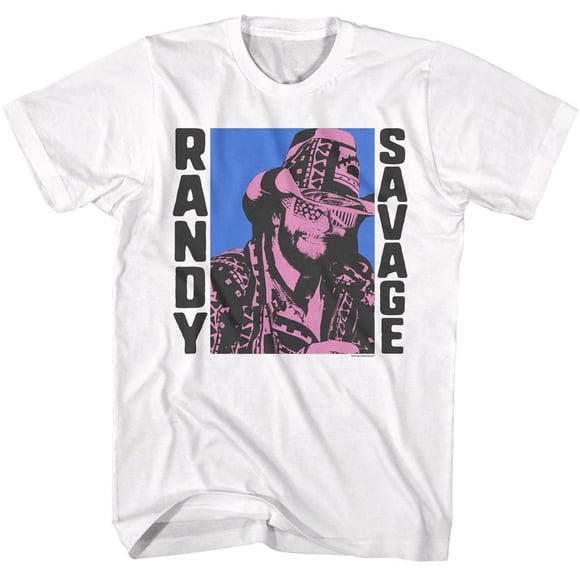 Macho Man Randy Savage White Adult T-Shirt S