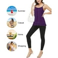thumbnail image 4 of VASLANDA Women's Cami with Built in Bra Cup Casual Flowy Swing Pleated Tank Top with Adjustable Strap (S-4XL), 4 of 7