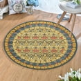thumbnail image 5 of Round Rug, Dienrx !Round Printed Circle Mat Boho Rug Floor Carpet for Bedroom Living Room, Crystal Velvet Carpet, 5 of 5