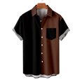 thumbnail image 5 of Yuwull Men's Short Sleeve Button Down Vintage Bowling Shirts with Pocket Hawaiian Casual Printed Beach Shirt Summer Regular Fit Top, 5 of 7