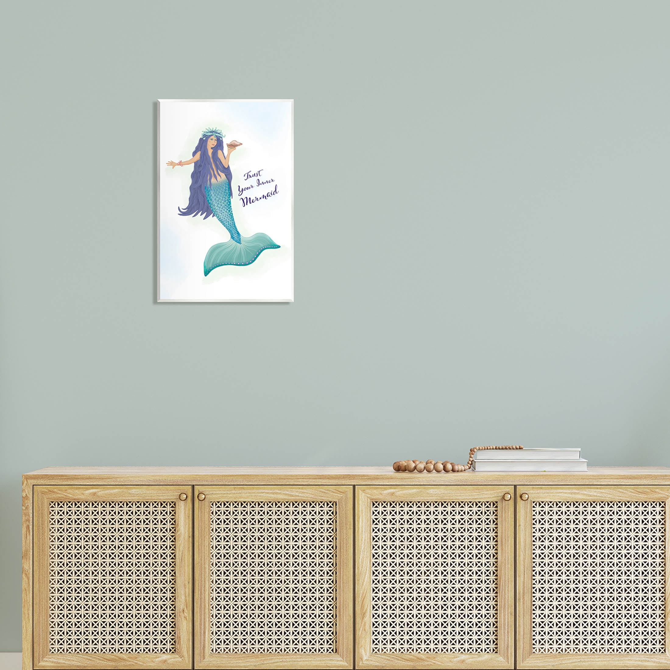 Trust Your Inner Mermaid Phrase Fairy Tales & Fantasy Graphic Art Unframed Art Print Wall Art