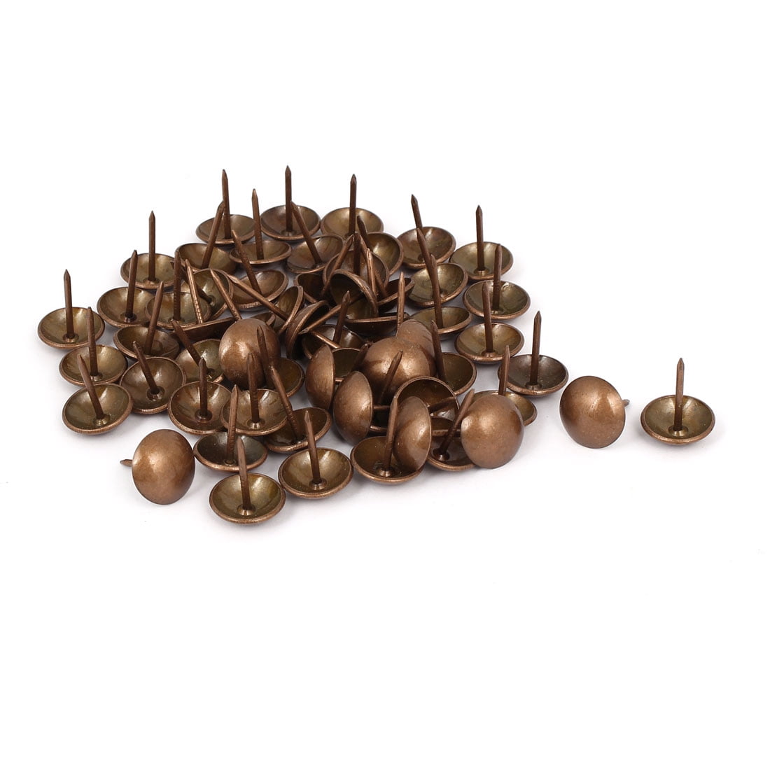 16mm x 20mm Iron Round Dome Head Upholstery Thumb Tack Nail Copper Tone 60pcs