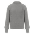 thumbnail image 4 of Sweater for Women Turtleneck Casual Soft Comfy Fall Winter Sweater Pullover Long Sleeve Solid Color Cozy Tops Sweater, 4 of 6