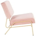 thumbnail image 3 of SAFAVIEH Romilly Modern Glam Velvet Accent Chair, Dusty Rose, 3 of 7