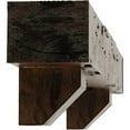 thumbnail image 4 of Ekena Millwork 8"H x 8"D x 48"W Pecky Cypress Faux Wood Fireplace Mantel Kit with Ashford Corbels, Premium Aged, 4 of 12