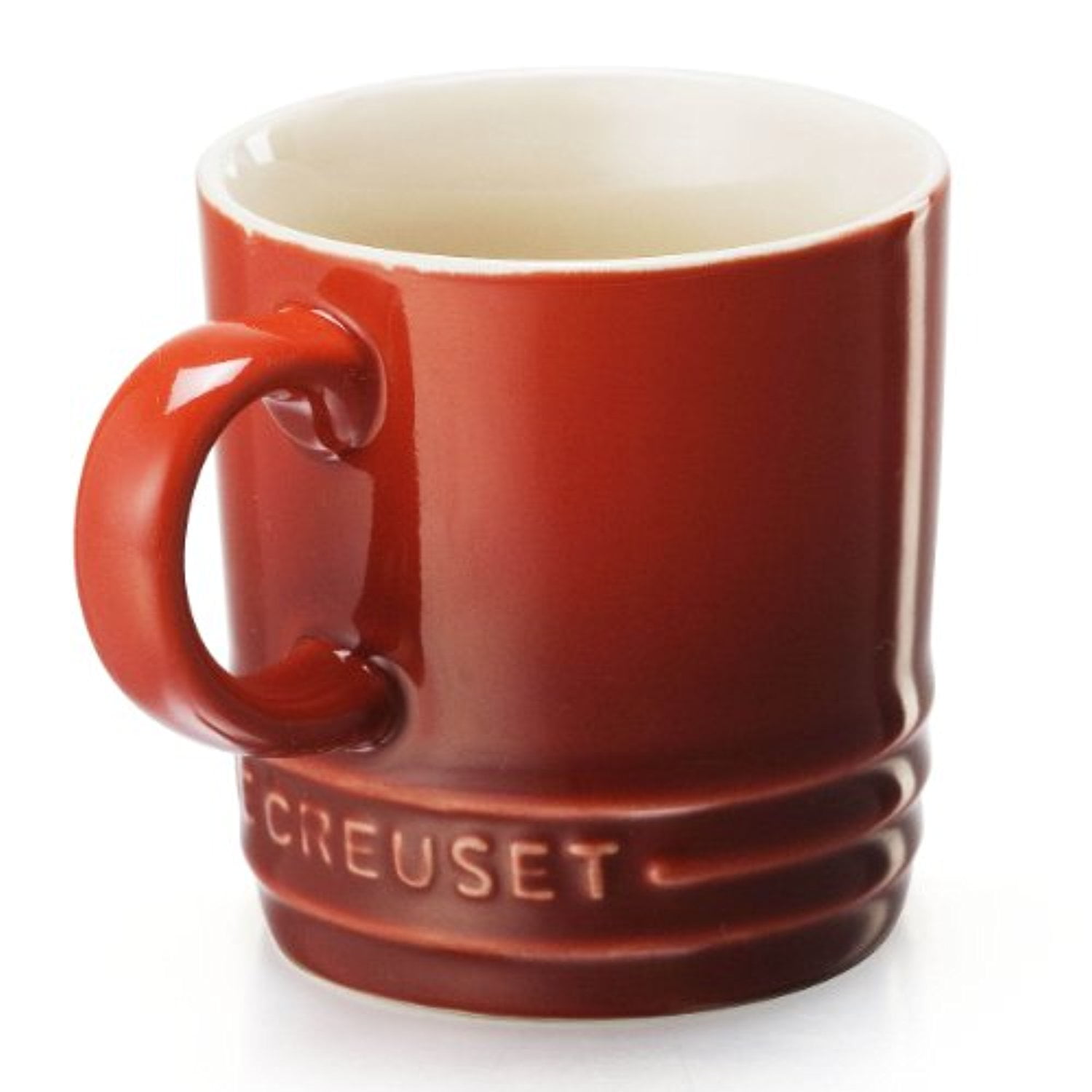 Le Creuset Stoneware Petite Espresso Mug, 3.5Ounce, Cerise (Cherry Red