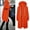 Orange, variant on Texiao Hooded Neck Denim Jacket For Women, Purple Concert Tops For Women, Women's Hoodies Coat Fall Winter Warm Pockets Drawstring Zipper Open Thin Hooded Jackets Long Cardigans Tops Outwear
