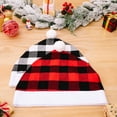 thumbnail image 4 of Mosey Christmas Car Seat Headrest Cover Classic Plaid Pattern Soft Santa Claus Hat for Car Headrests Cute Christmas Car Decoration Accessories Merry Holiday Supplies, 4 of 8