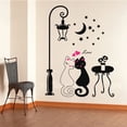 thumbnail image 1 of Parejas lindas Gatos Dibujos animados Etiqueta de la pared Niños Decoración de la habitación de los niños Leyfeng pegatina de pared, 1 of 7