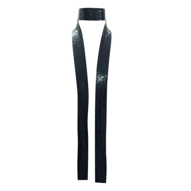 Chales con cadena reluciente para dama , Negro