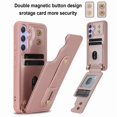thumbnail image 2 of Tianyeda Crossbody Wallet Phone Case for Samsung Galaxy A16， PU Leather Case Back with Card Slot Magnetic Clasp Kickstand wrist holder RosePink, 2 of 5