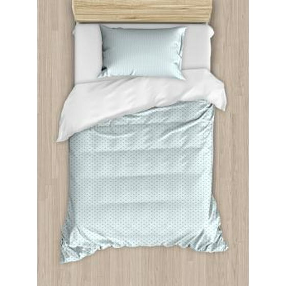 Vintage Blue Twin Size Duvet Cover Set Circles With Inner Dots And Vintage Blue Twin Size Duvet Cover Set Circles With Inner Dots And Spots In A Symmetrical Order On White Decorative 2 Piece Bedding 1 Pillow Sham