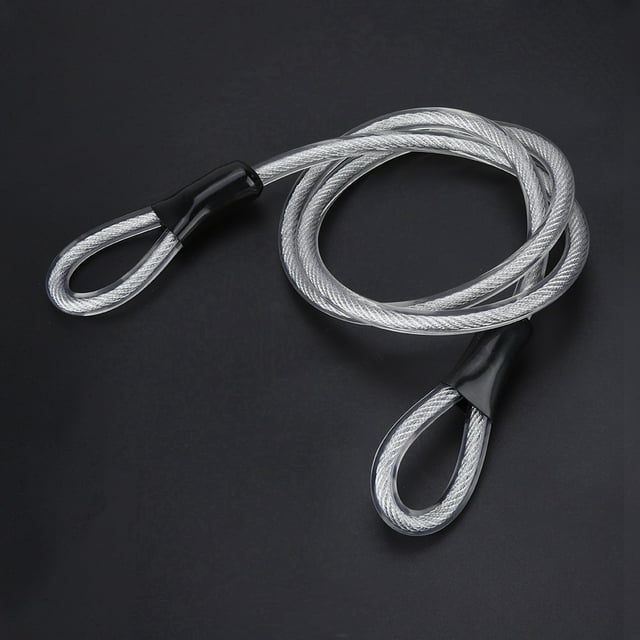 Wire Rope, Security Cable, 120cm Portable Looped Rope Lock Accessory Lock Chain For Glass Door Lock Bike Lock
