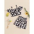 thumbnail image 2 of Suealasg Toddler Girl Summer 2Pcs Clothes Set 1T 2T 3T 4T Kids Girl Short Sleeve Off Shoulder Daisy Print Tops Shorts Sets, 2 of 6