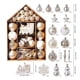 thumbnail image 4 of Bearachild 70 unidades/Kit de colgante de Navidad de plástico para boda, hogar, Hotel, jardín, porche, decoraciones colgantes, bolas, adornos Kits de decoración para fiestas Oro Blanco Bearachild HA065335-01, 4 of 6