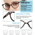 thumbnail image 3 of OCCI CHIARI Women Stylish Round Reading Glasses for Reader 100 125 150 175 200 225 250 275 300 350 400 500 600 (Tortoise 500）, 3 of 6