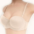 thumbnail image 6 of Amidoa Womens Bras Demi-Cup Push-up Beige Underwire Solid Bras Brasieres for Womens L, 6 of 6