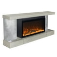 thumbnail image 4 of Electric Fireplace Floating Mantel Shelf with Lighting, Urban Cement, 4 of 6