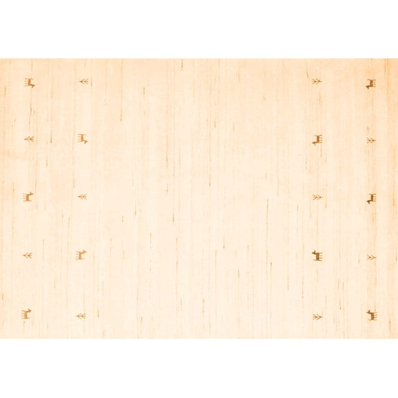 Ahgly Company Indoor Rectangle Solid Orange Modern Area Rugs, 3' x 5'