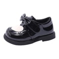 thumbnail image 1 of Niño Pequeño Zapatos Negros Zapatos de Niños de Estilo Inglés en Forma de Corazón Bowknot Zapatos de Cuero Negro, 1 of 6