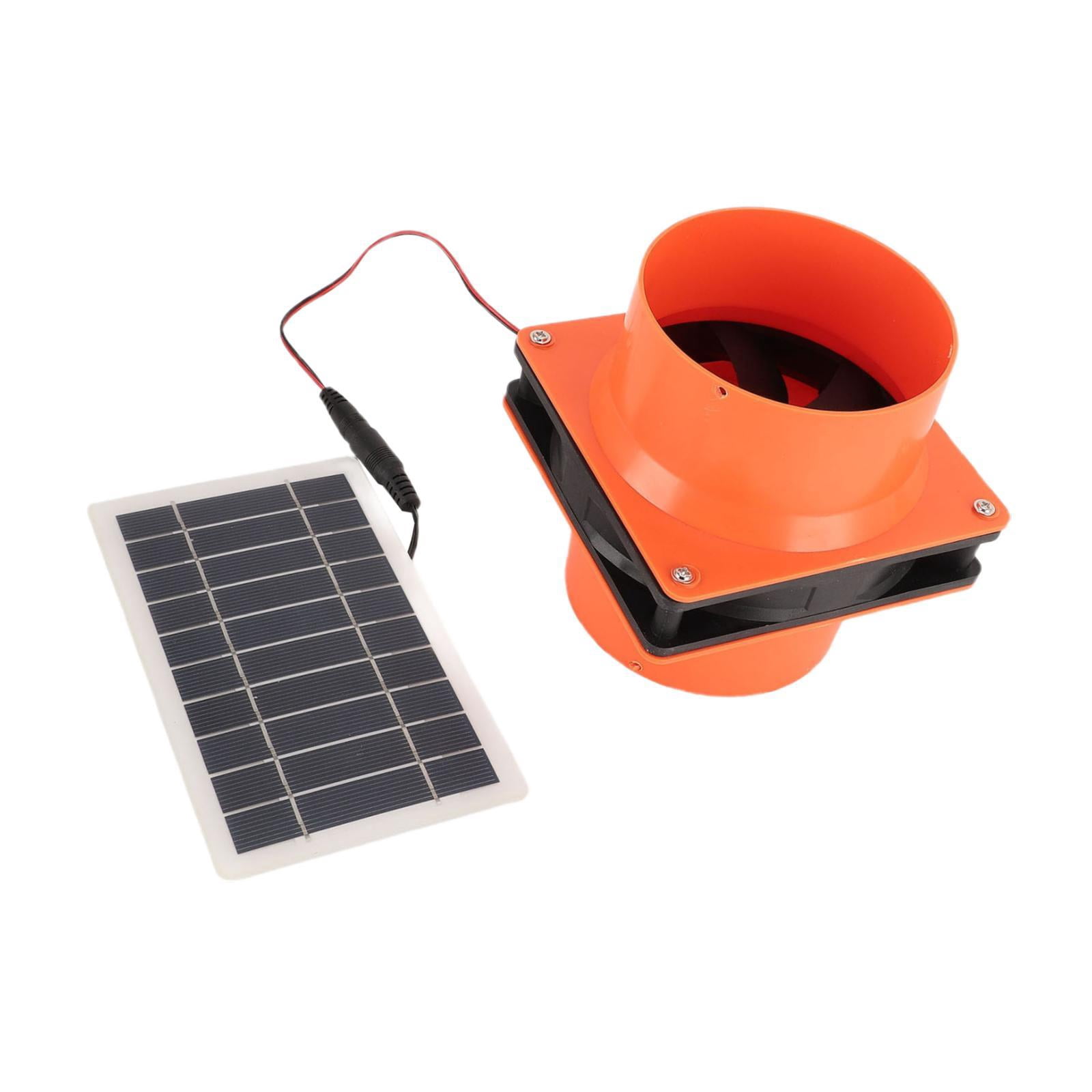 Solar Exhaust Fan Ventilation Kit 12V Silent Operation for Boat Cabin Kitchen Greenhouse Pet House