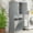 Grey, variant on Furvclv Bathroom Storage Cabinet With 2 Laundry Baskets, Tall Anti-Tipping Tilt-Out Double Doors Hidden Laundry Hamper Cabinet With 2 Doors & 1 Drawer For Laundry Room
