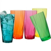 Creativeware Creative Bath Twist 24-Ounce Assorted Plastic Tumblers, Set of 10 Cups