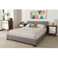 thumbnail image 6 of Baxton Studio Elizabeth Modern and Contemporary Grey Fabric Upholstered Panel-Stitched Queen Size Platform Bed, 6 of 7