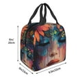 thumbnail image 3 of Honeii Bohemian Colorful Flower Woman Print Lunch Bag Women, Lunch Box Lunch Bag for Women Adult Men, Small Leakproof Cute Lunch Tote Large Capacity Reusable, 3 of 8