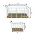 thumbnail image 3 of happimess BSK3004B-3SET Evvie Vintage Farmhouse Handmade Wire Metal Nesting Storage Baskets with Wood Base, White/Natural (Set of 3), 3 of 5